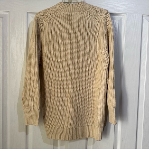 New Zara Oversized Button Down Cream Cardigan Sweater Small 3519/010 - Picture 5 of 9